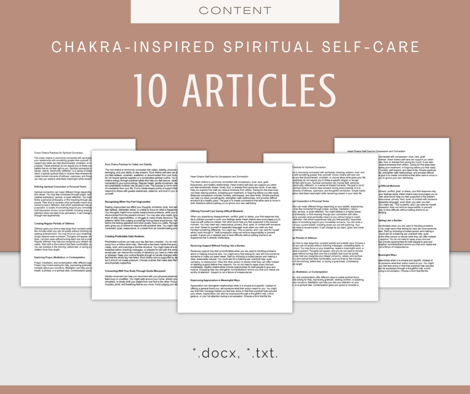 Chakra-Inspired Guide to Spiritual Self-Care | Content & Journal Bundle