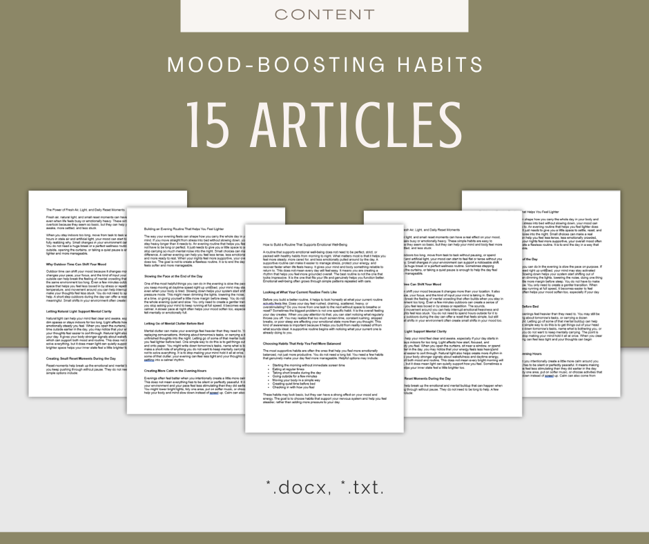 Mood-Boosting Habits | Report & Articles Bundle