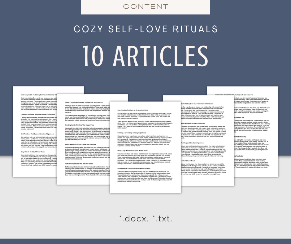Cozy Self-Love Rituals | Content & Journal Bundle
