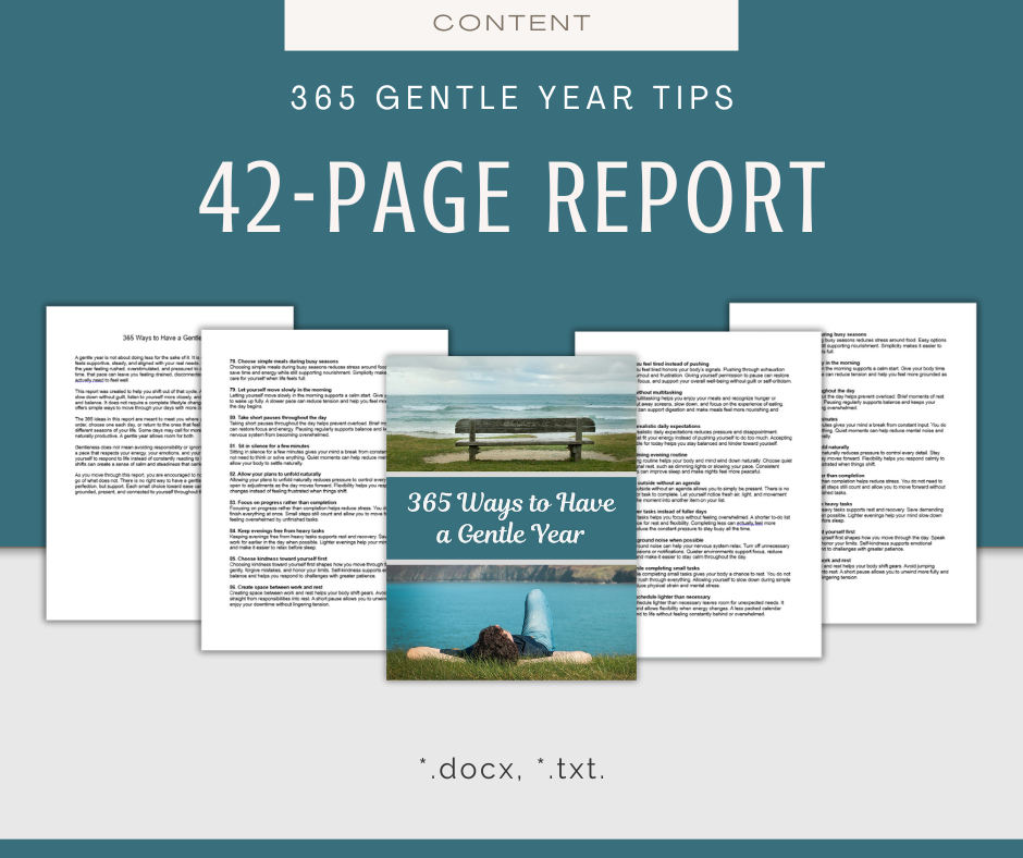365 Ways to Have a Gentle Year | Content Bundle
