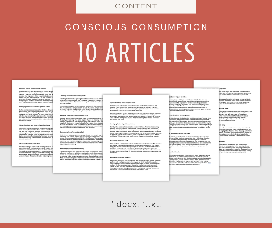 Conscious Consumption | Content & Journal Bundle