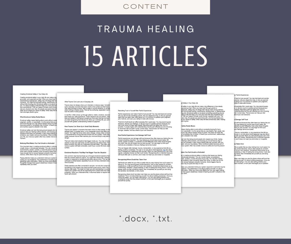 Trauma Healing | Report & Articles Bundle