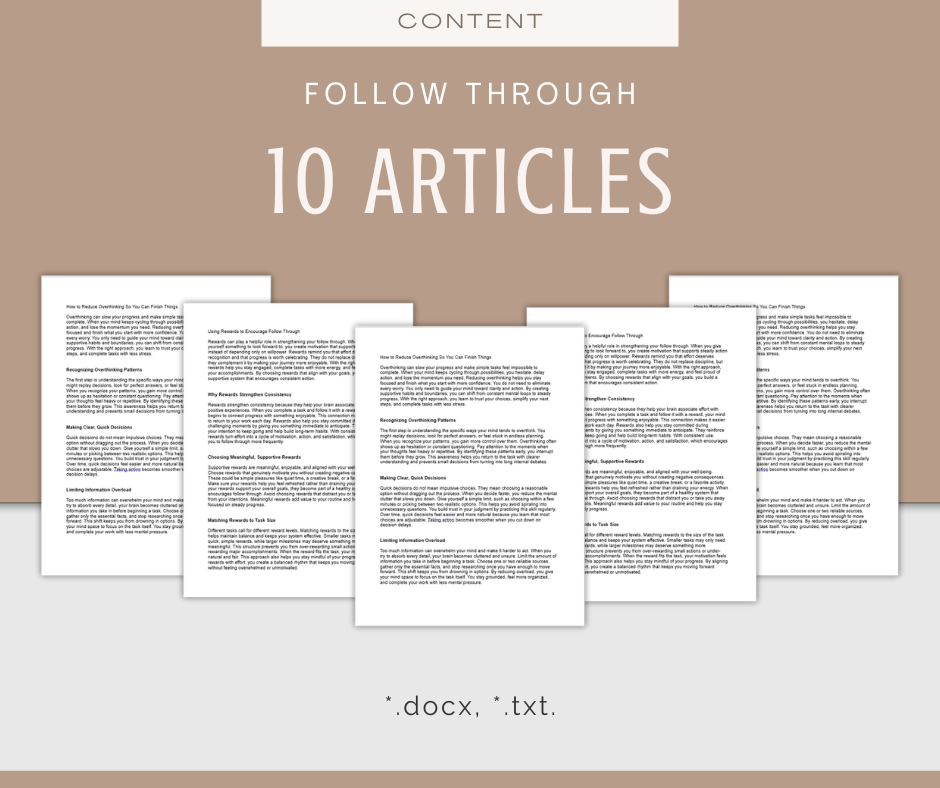 Follow Through | Content & Journal Bundle