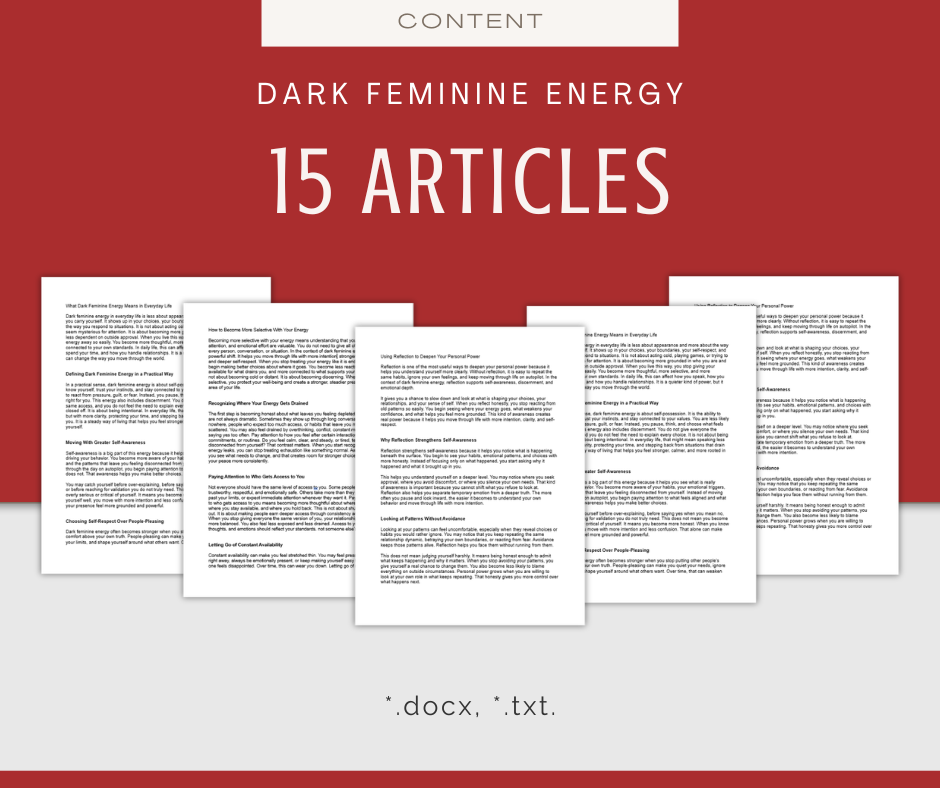 Dark Feminine Energy | Report & Articles Bundle