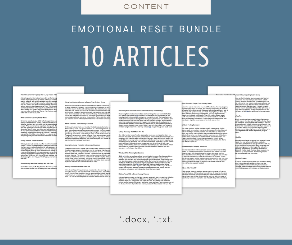 Emotional Reset | Content & Journal Bundle