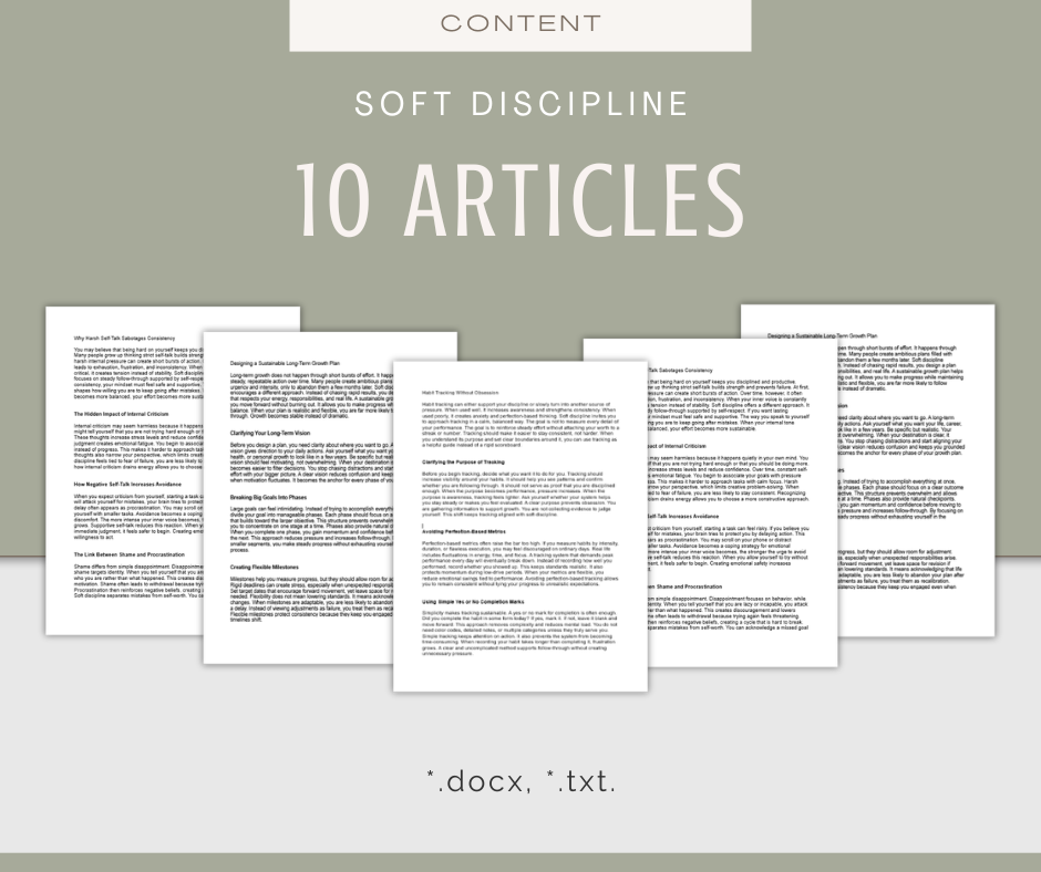 Soft Discipline | Content & Journal Bundle
