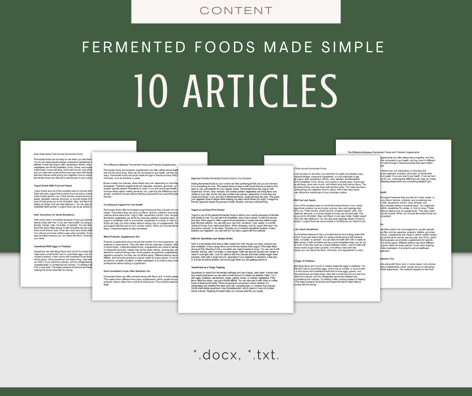 Fermented Foods Made Simple | Content & Journal Bundle