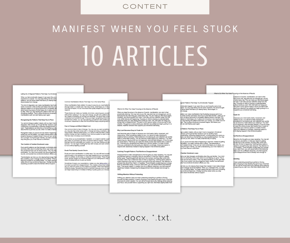 Manifest When You Feel Stuck | Content & Journal Bundle