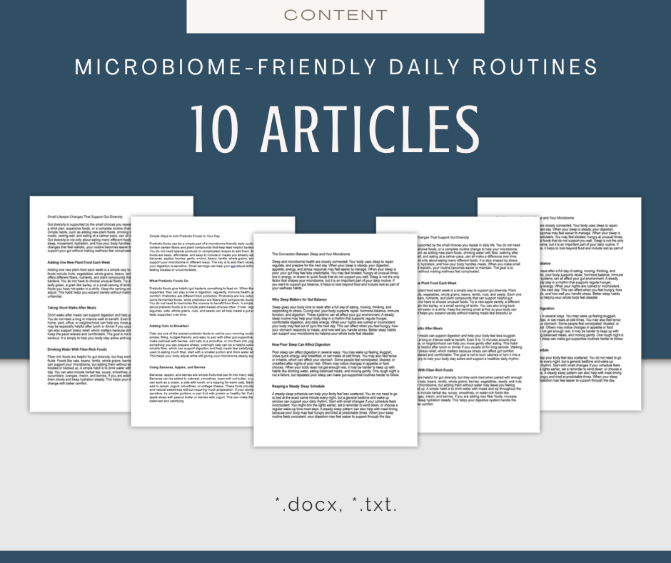 Microbiome-Friendly Daily Routines | Content & Journal Bundle