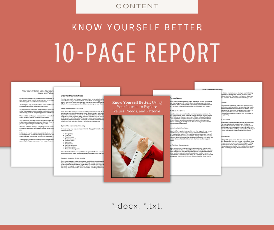 Journaling for Self-Discovery | Content & Journal Bundle