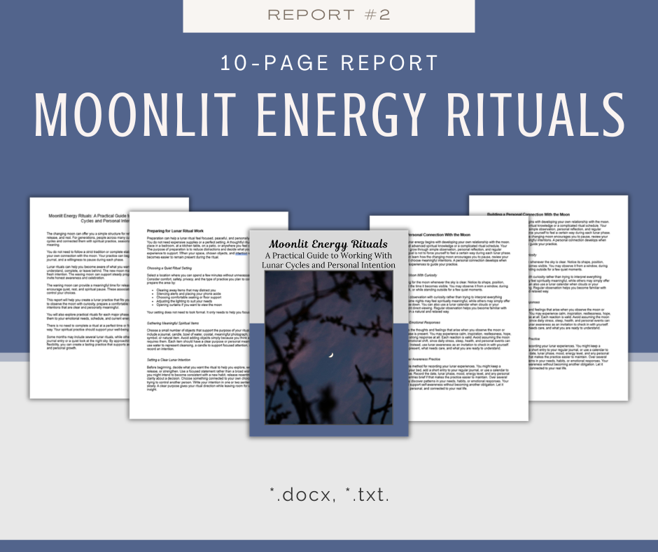 Sacred Energy Rituals Reports | 5 Report Bundle