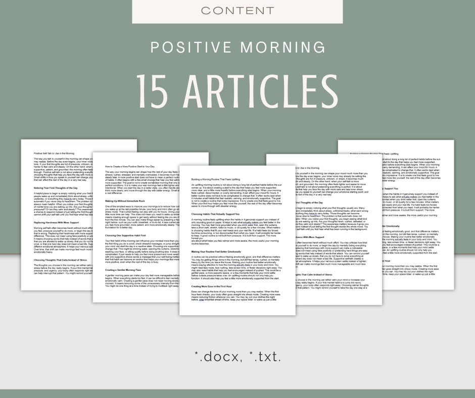 Positive Morning | Report & Articles Bundle