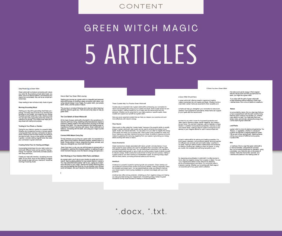 Green Witch Magic | Content & Journal Bundle