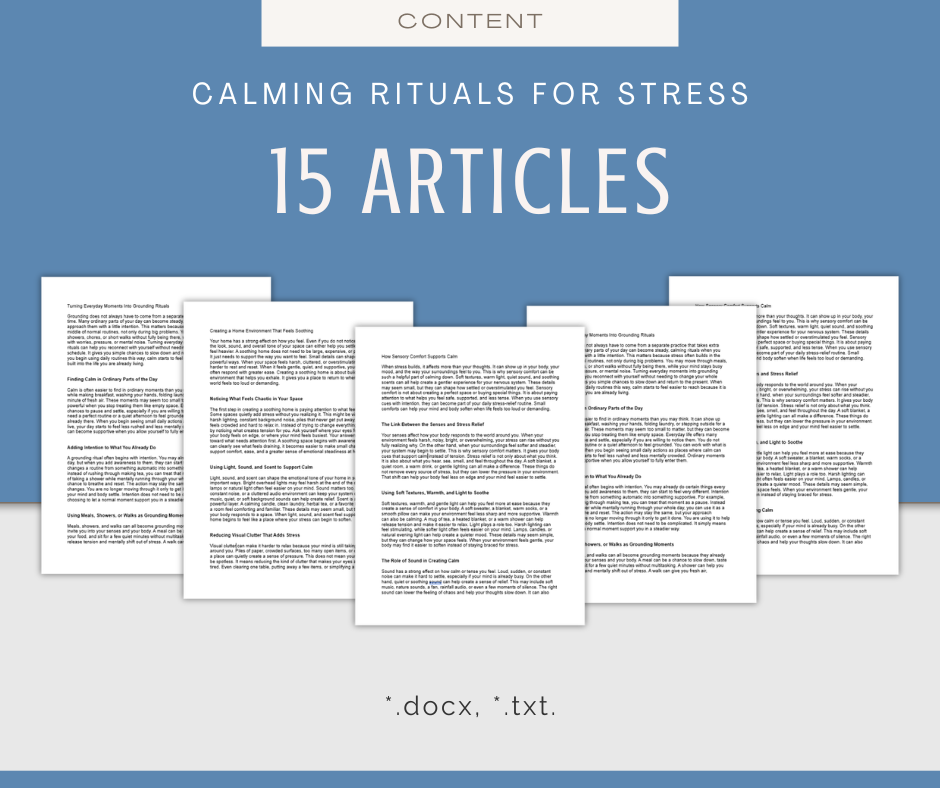 Calming Rituals For Stress | Report & Articles Bundle