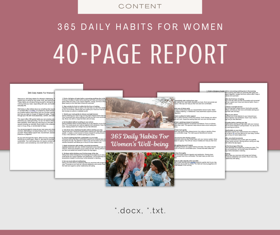 365 Daily Habits For Women's Wellbeing | Content Bundle