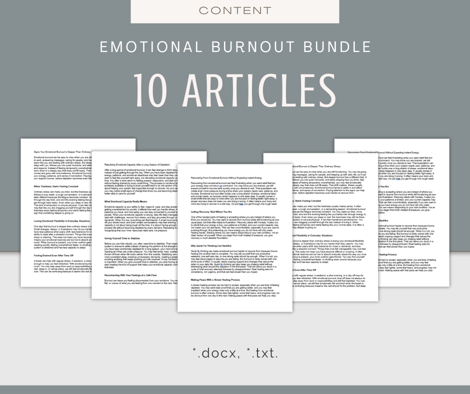 Emotional Burnout | Content & Journal Bundle