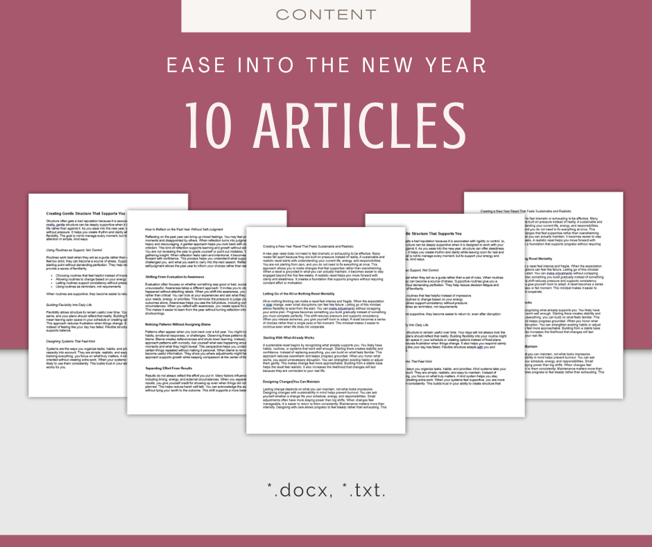Ease Into the New Year | Content & Journal Bundle