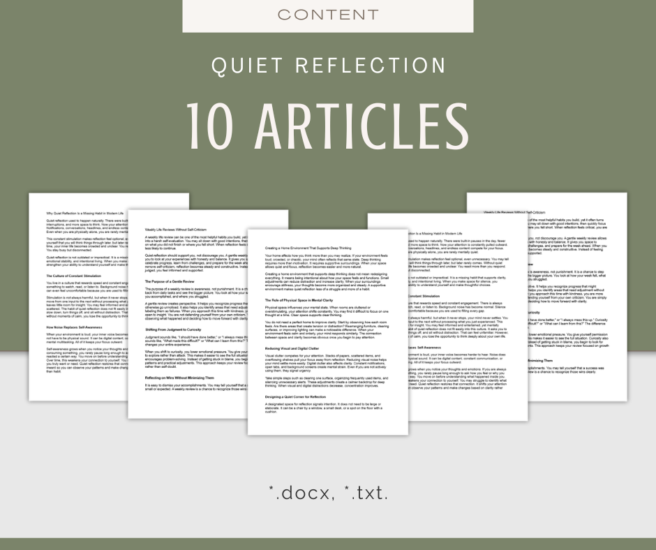 Quiet Reflection | Content & Journal Bundle