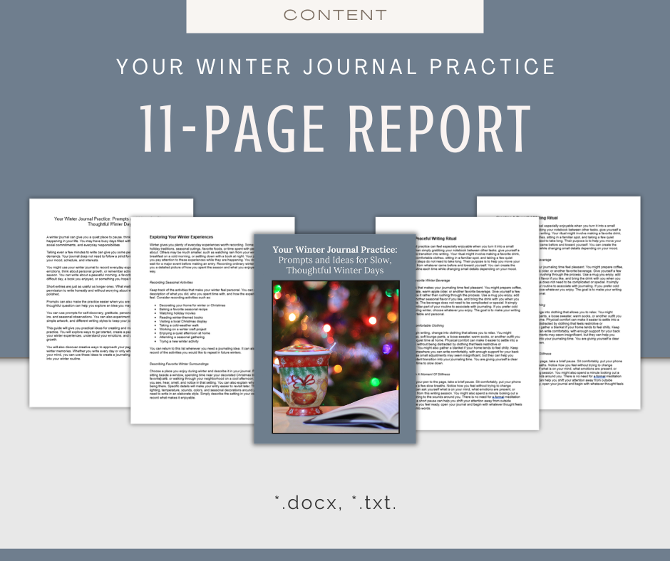 Cozy Winter Journaling | Content & Journal Bundle