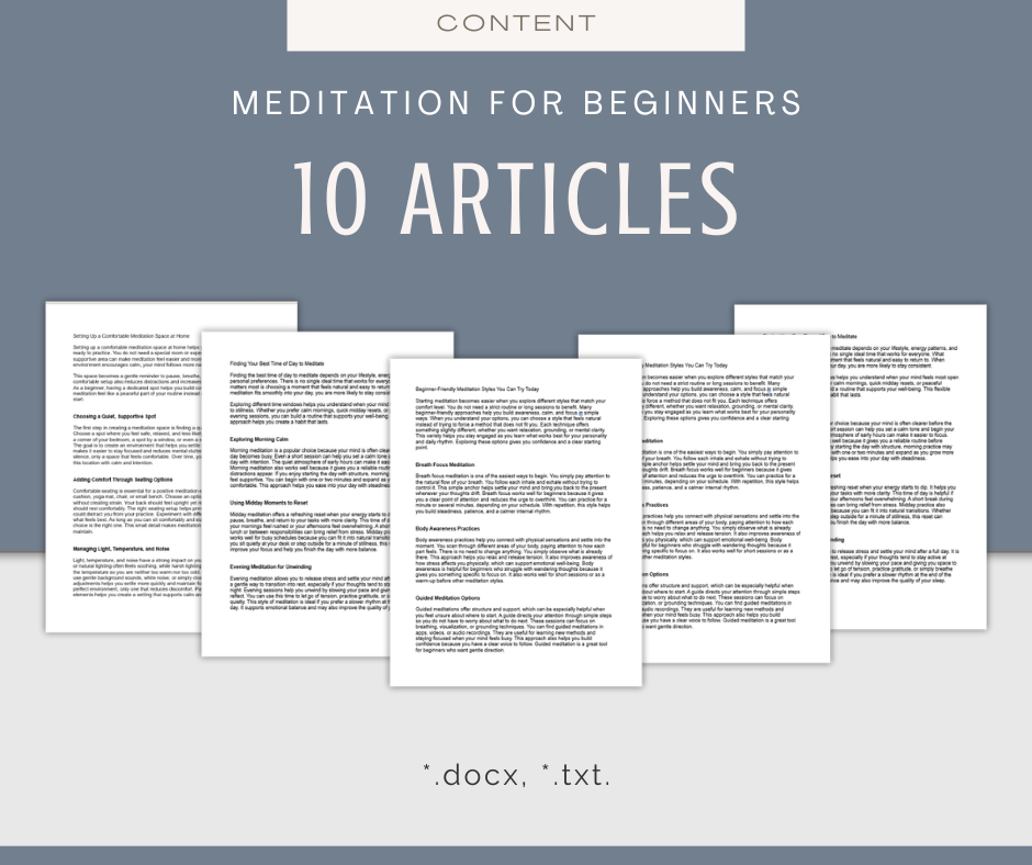Meditation For Beginners | Content & Journal Bundle
