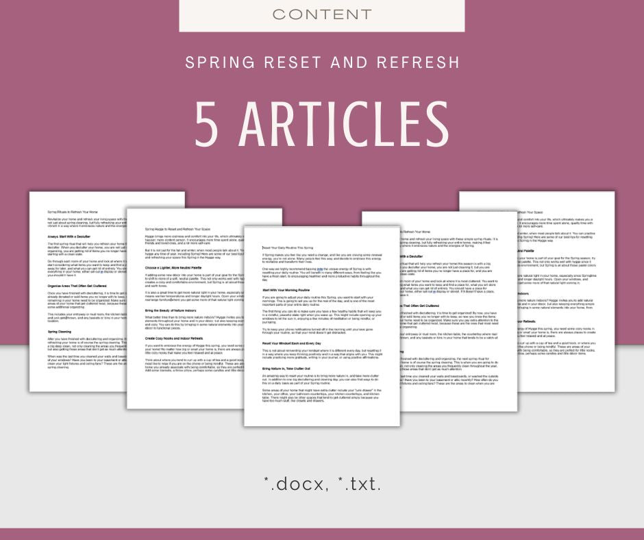 Spring Reset and Refresh | Content & Journal Bundle