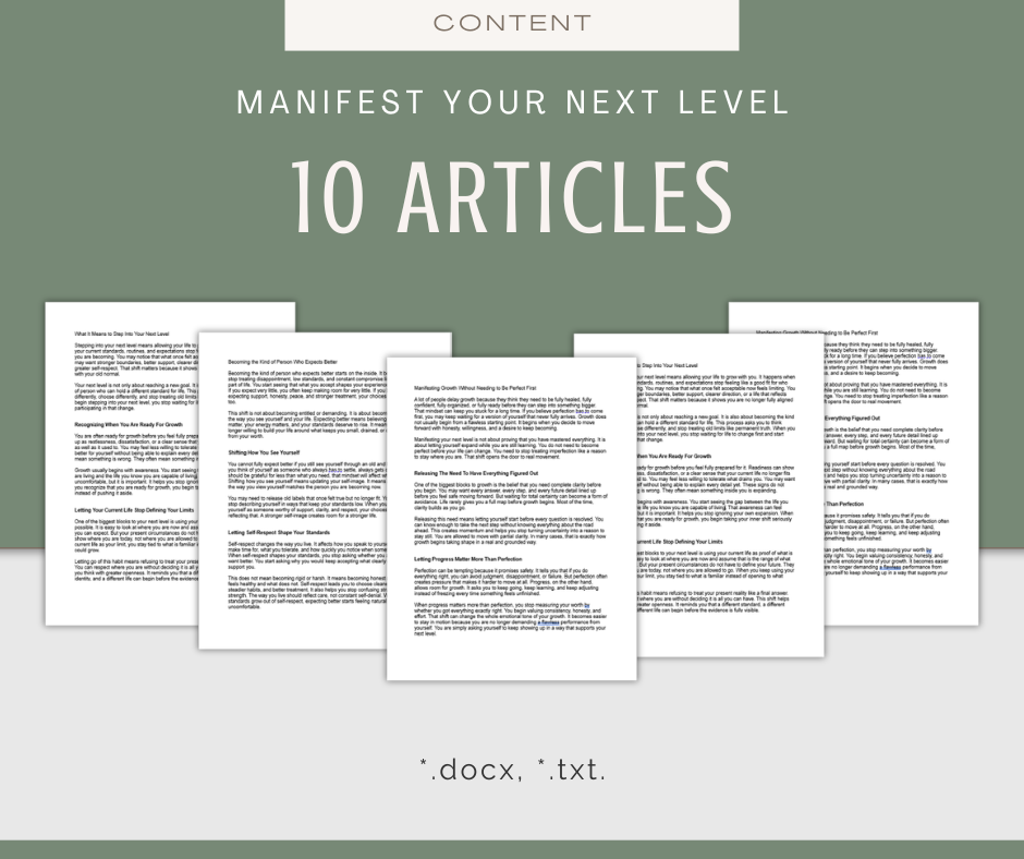 Manifest Your Next Level | Content & Journal Bundle