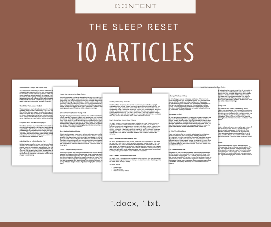 The Sleep Reset | Content & Journal Bundle