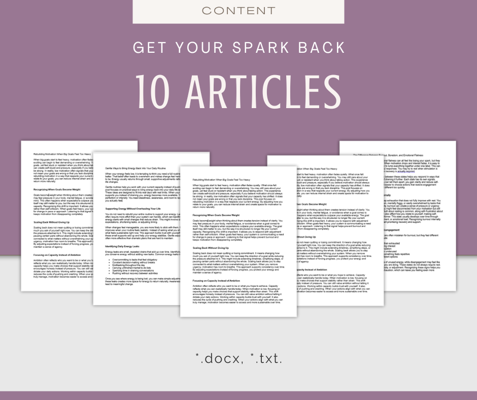 Get Your Spark Back | Content & Journal Bundle