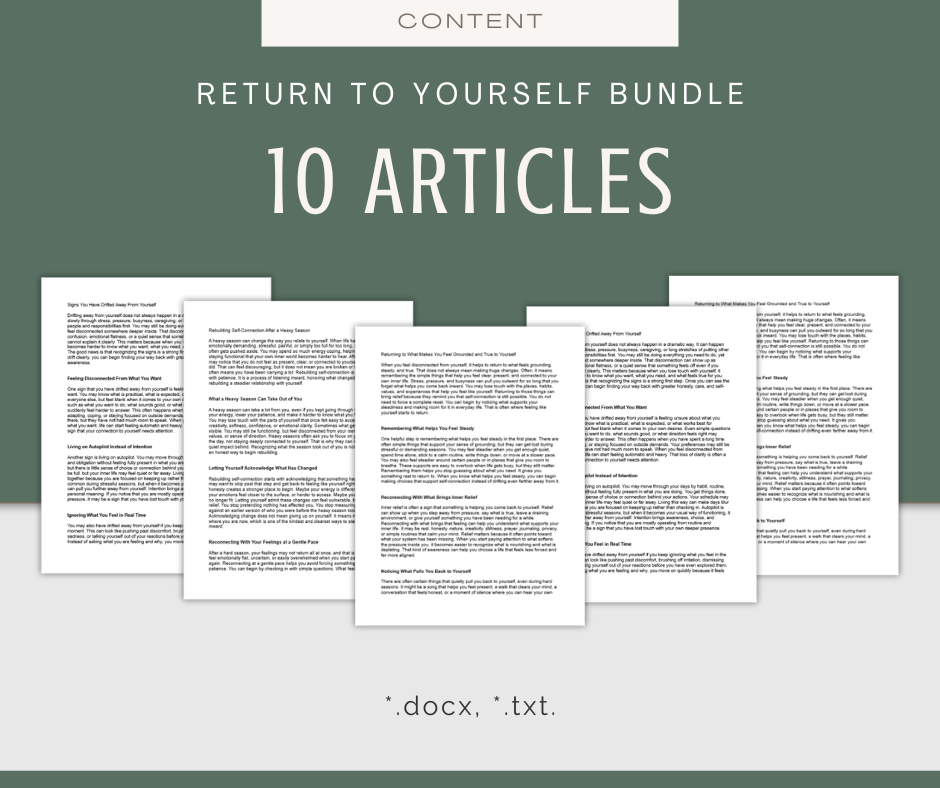 Return to Yourself | Content & Journal Bundle