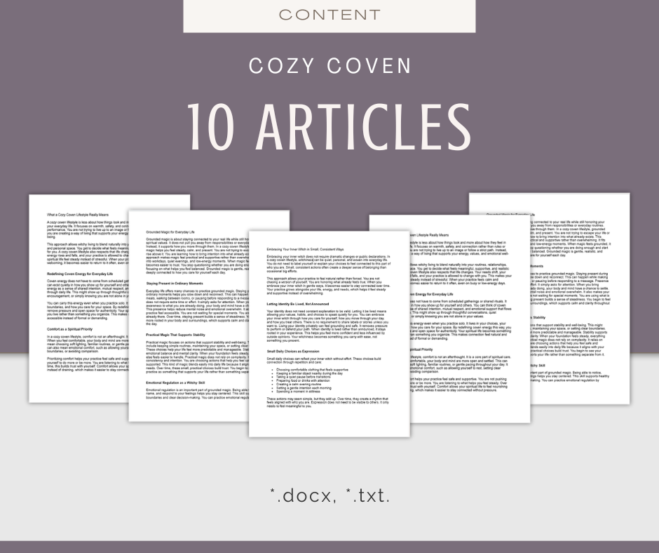 Cozy Coven | Content & Journal Bundle