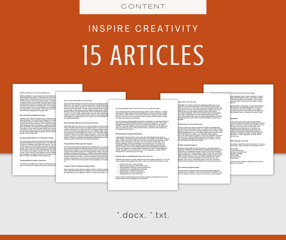Inspire Creativity | Report & Articles Bundle