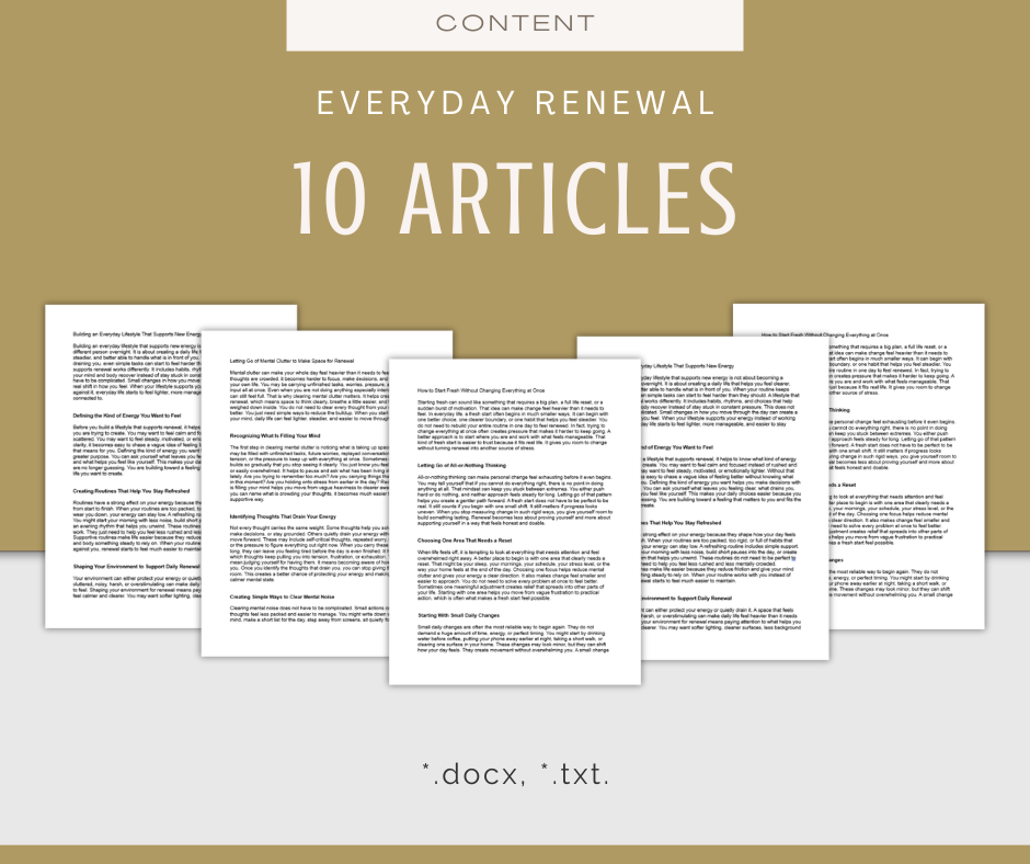 Everyday Renewal | Content & Journal Bundle