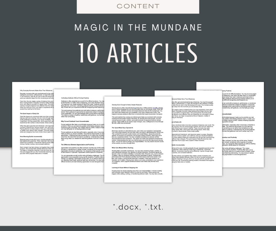 Magic in the Mundane | Content & Journal Bundle