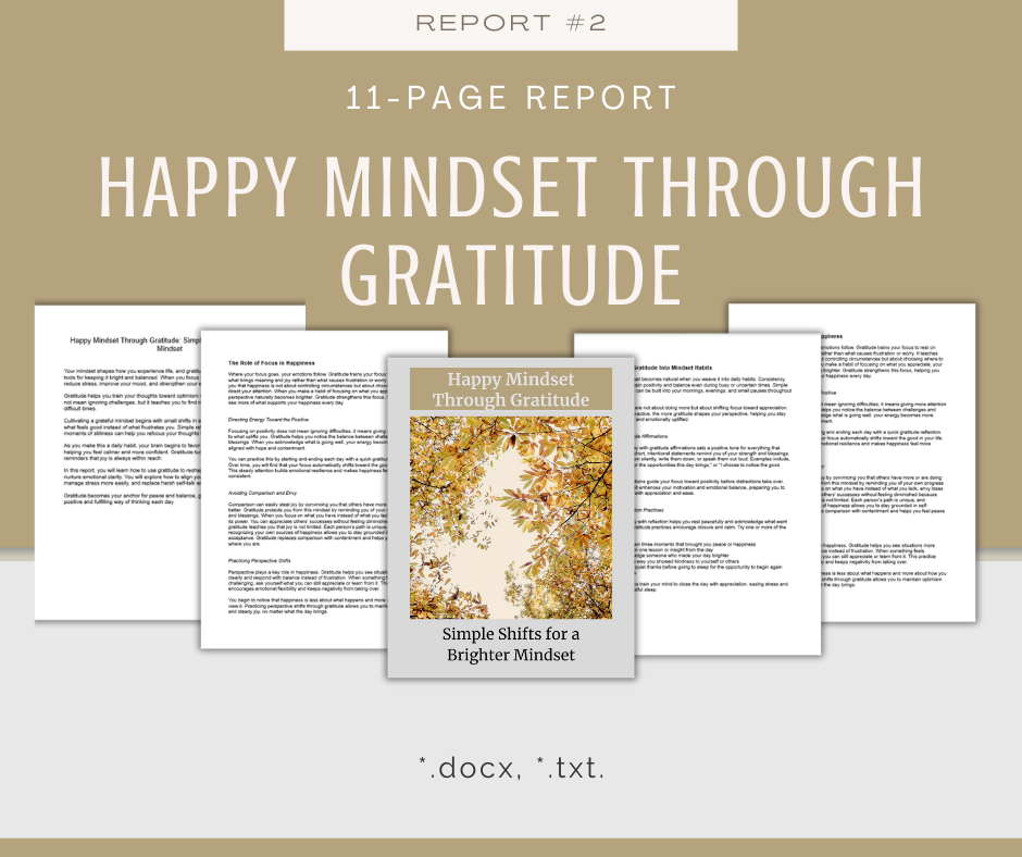Gratitude to Spark Joy Reports | 5 Report Bundle