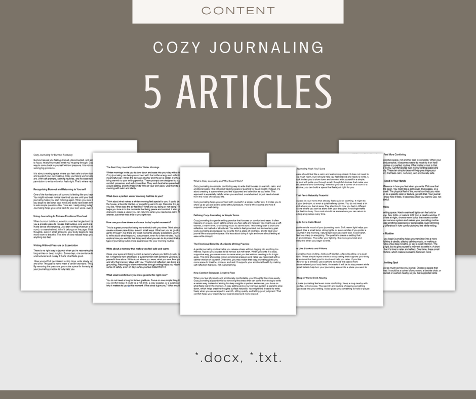 Cozy Journaling | Content & Journal Bundle