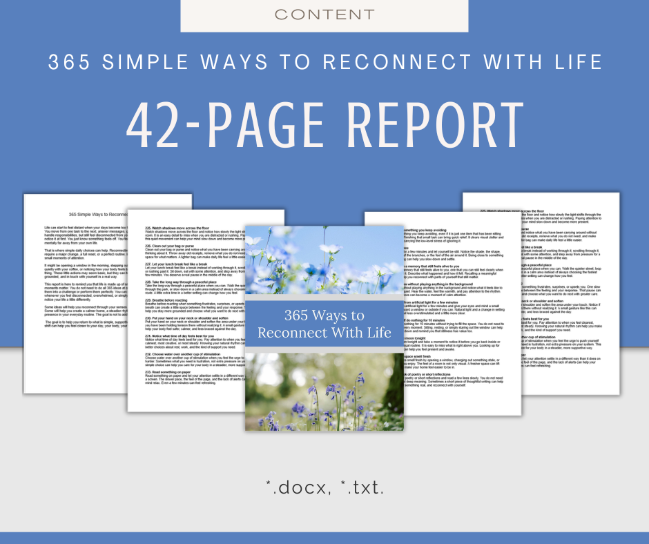 365 Simple Ways to Reconnect With Life | Content Bundle