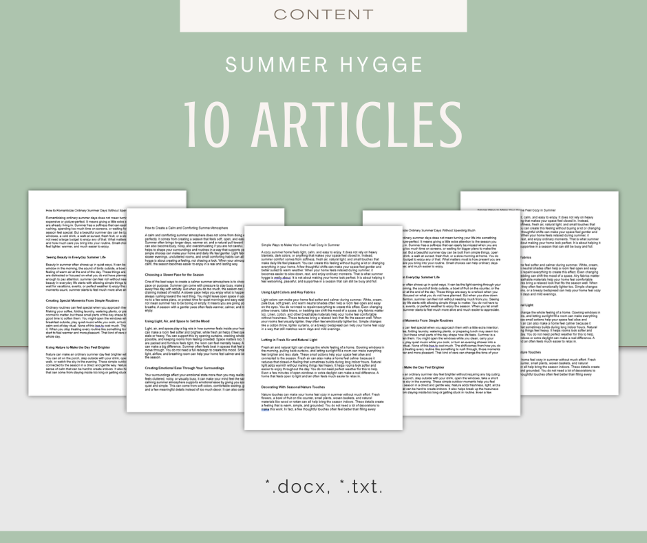 Summer Hygge | Content & Journal Bundle