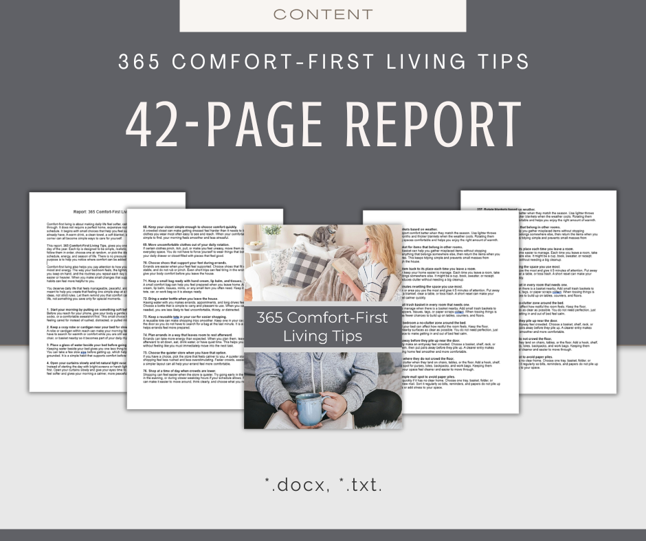 365 Comfort-First Living Tips | Content Bundle