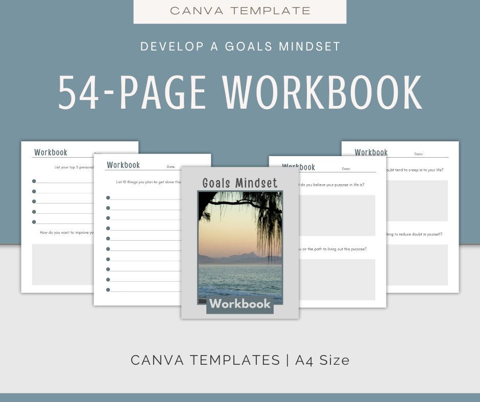 Goals Mindset Journal & Affirmations Bundle