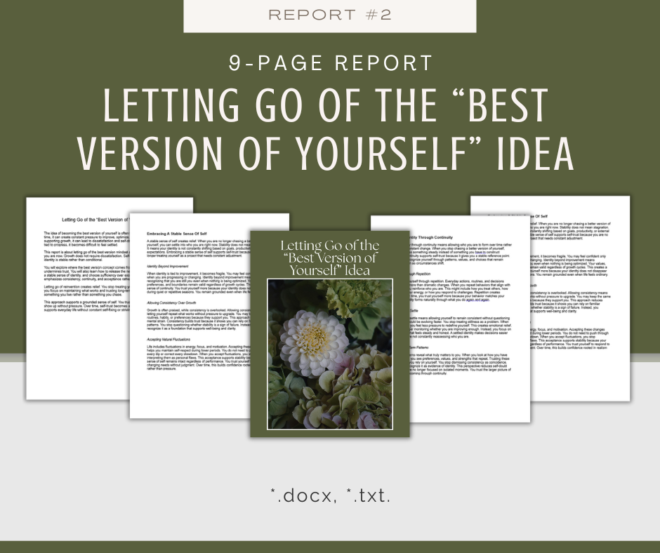 Self-Trust and Identity Reports | 5 Report Bundle