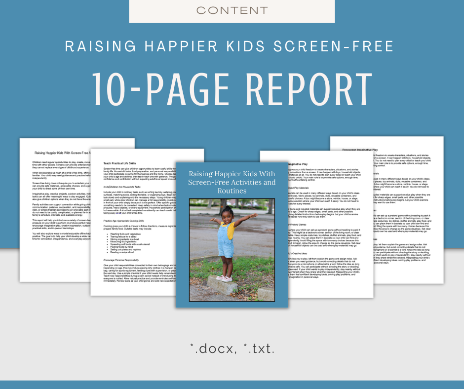 Screen-Free Routines For Kids | Content & Journal Bundle