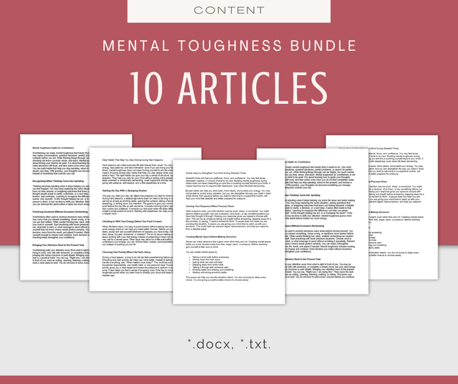 Mental Toughness | Content & Journal Bundle