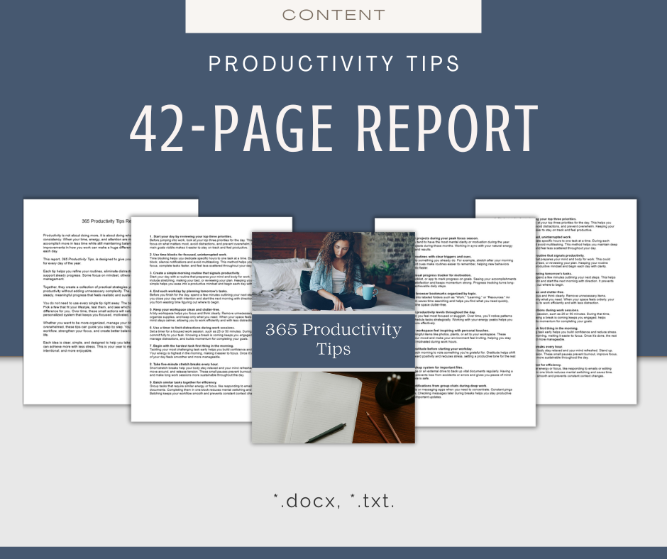 365 Productivity Tips | Content Bundle