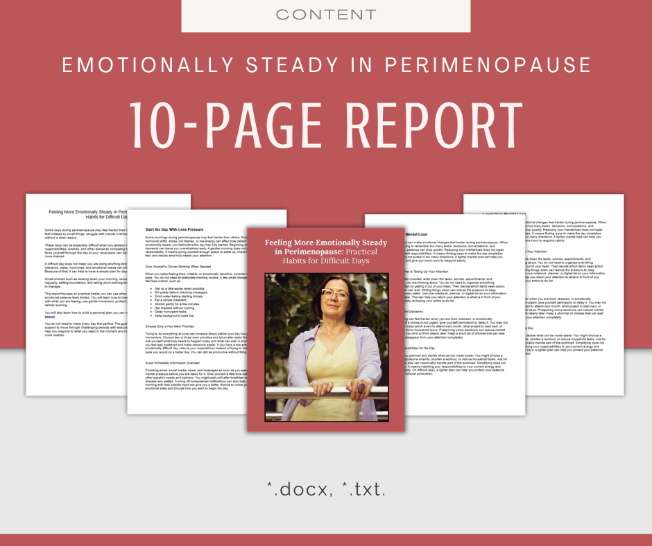 Emotional Wellness During Perimenopause | Content & Journal Bundle