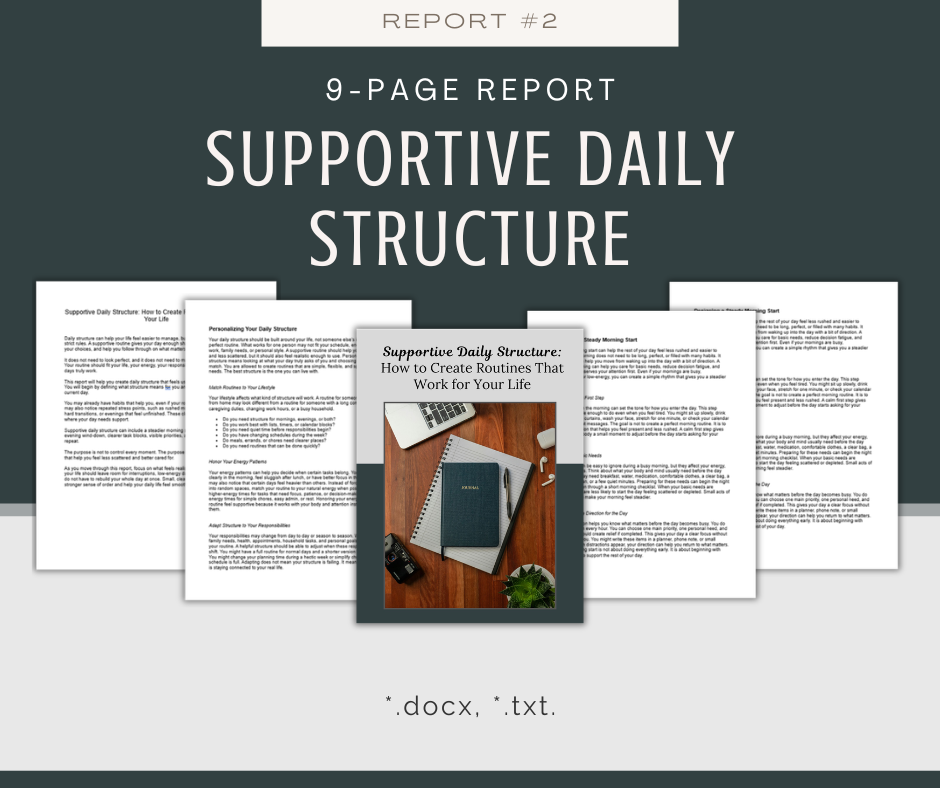 Lifestyle Habits and Routines Reports | 5 Report Bundle