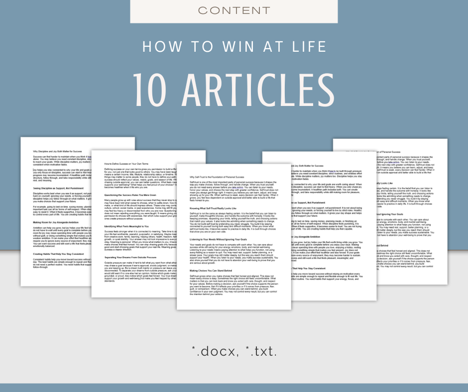 How to Win at Life | Content & Journal Bundle