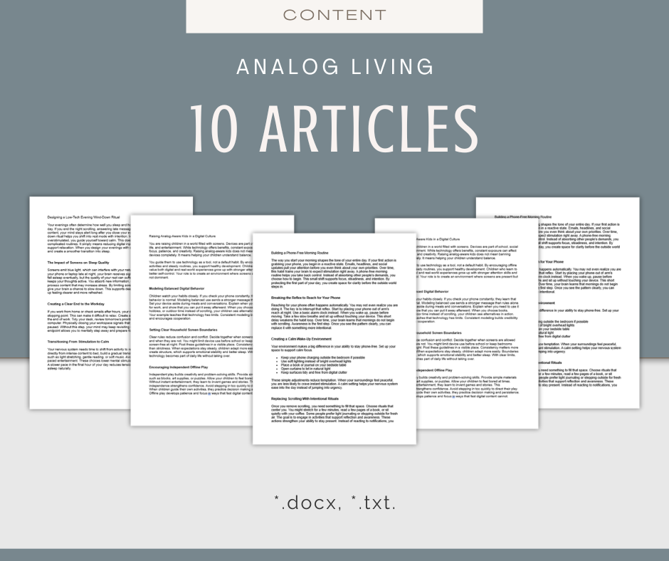 Analog Living | Content & Journal Bundle