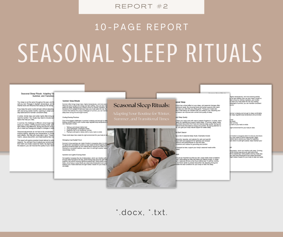 Sleep Rituals and Habits | 5 Report Bundle