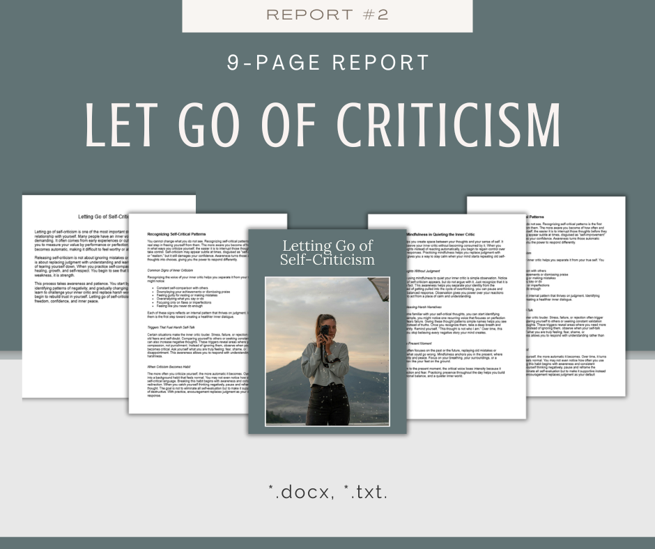 Self-Love Reports | 5 Report Bundle