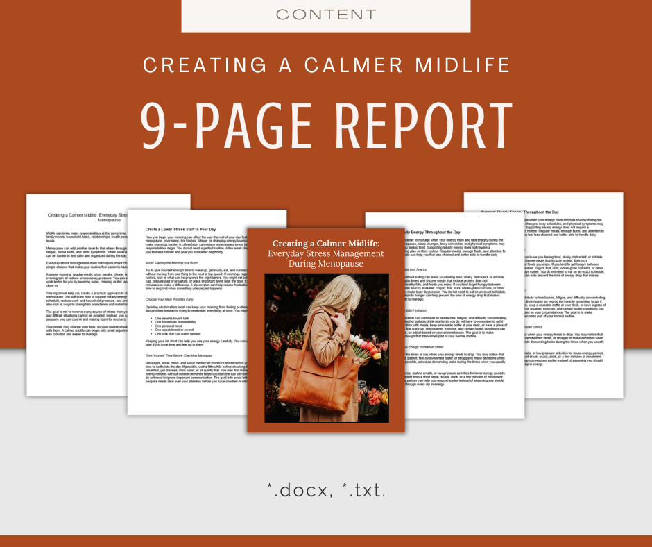 Gentle Stress Relief During Menopause | Content & Journal Bundle